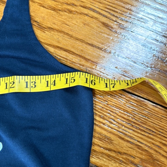 Lily Grace racer back tank top. Navy blue. Size medium. - Picture 7 of 9